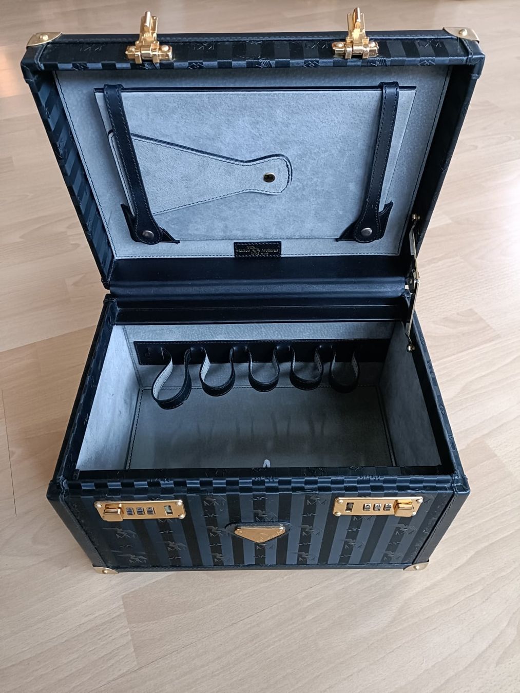 Maison Mollerus Valigie: Maison Mollerus Suitcase, Vintage, Black Leather – Usato da Wädenswil venduto da SwissCapriz 6