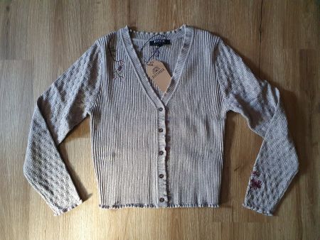 Strickjacke beige von Disturbia Grösse M