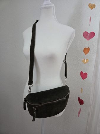 Tasche Damen Wildleder Olive Grösse Universal neu