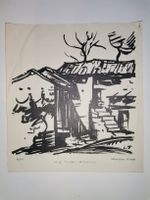 Luigi Taddei Albonago Rustici Malerischer Winkel Holzschnitt