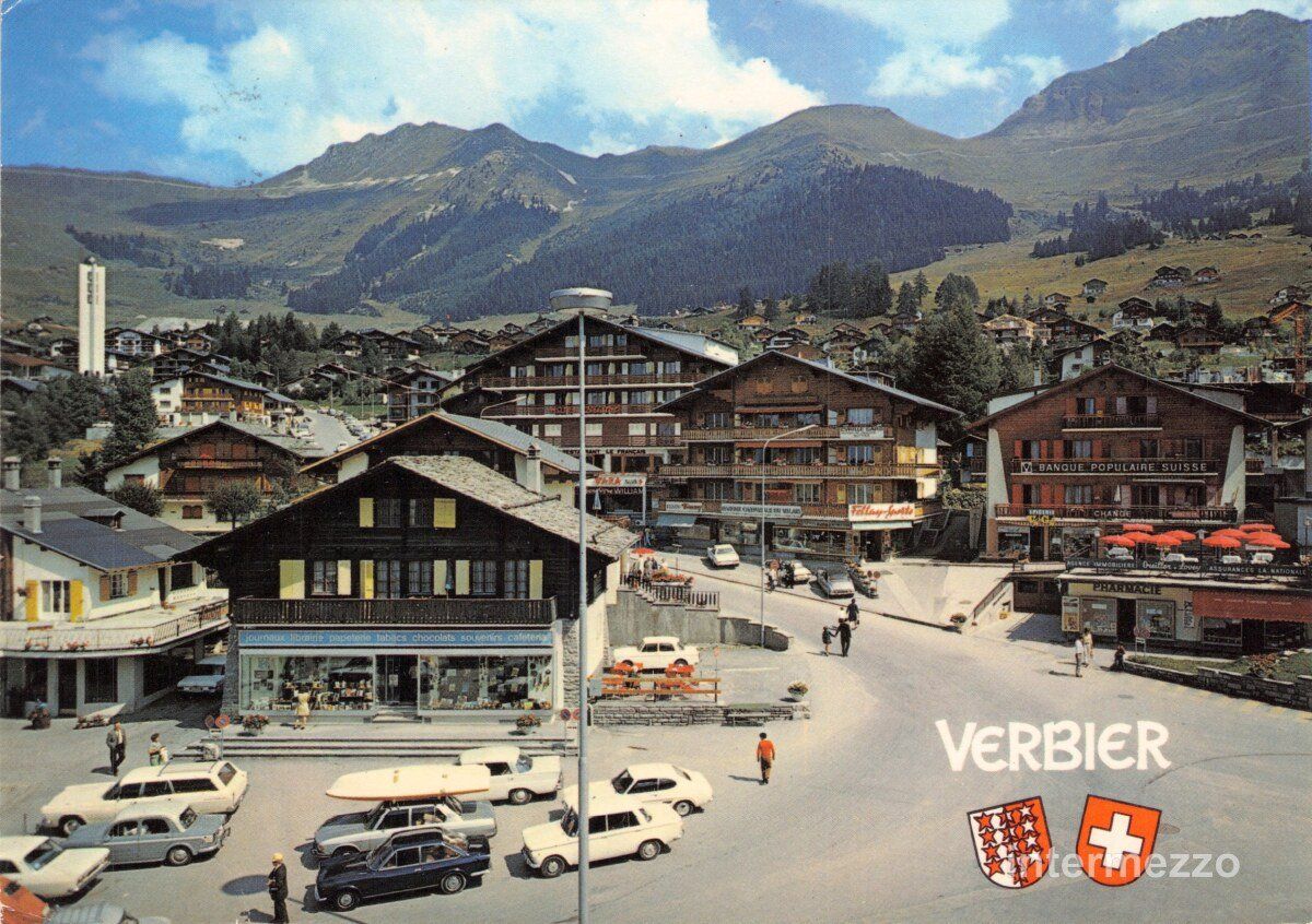 Cartes postales: Verbier VS // 1980 centre Oldtimer alte Autos // Sommer – D'occasion à Basel par intermezzo12