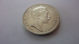 Silbermünze aus Preussen : 3 Mark König Wilhelm  II. 1912