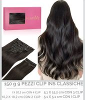 Clip-in Extensions 150g 9 Teile Dunkelbraun