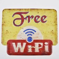 Rusty Blechschild-FREE WIFI