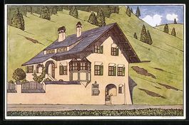 St. Moritz, Villa am Berghang