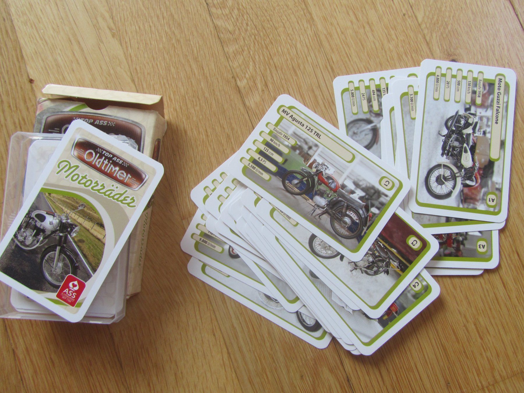 Spiele: TOP ASS Oldtimer Motorräder Quartett Spiel neu – Neu und originalverpackt aus Seengen von mikelele 2