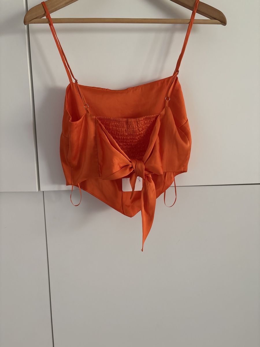 Stradivarius Top: Top orange Stradivarius, taille S - État impeccable ! – Nuovo (secondo la descrizione) da Pully venduto da kaba07 3