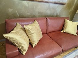 Leder Couch braun 3-Sitzer Zustand ungebraucht