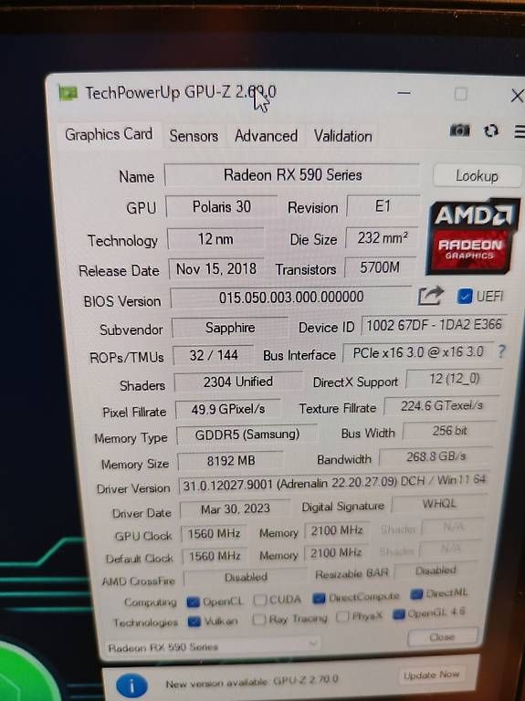 Amd Cartes graphiques: AMD RX 590 Sapphire Nitro – D'occasion à Neuenkirch par Metal_666 4