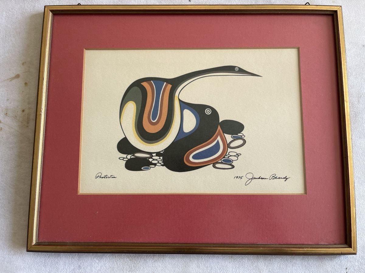 Dipinti: Estampes Jackson Beardy 1973, Art Autochtone Encadrée – Usato da Crissier venduto da Texavery01 3