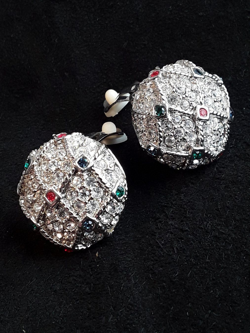 Orecchini pendenti & Orecchini a lobo: Vintage luxuriöse Strass Ohrclips 80er – Usato da Zürich venduto da helsan 6