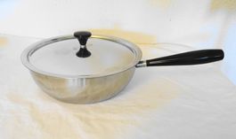 SPRING Pfanne mit Deckel, Edelstahl Vintage Swiss made