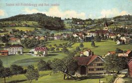 #Prägekarte Teufen  mit Fröhlichsegg u. Bad Sonder,gel. 1905