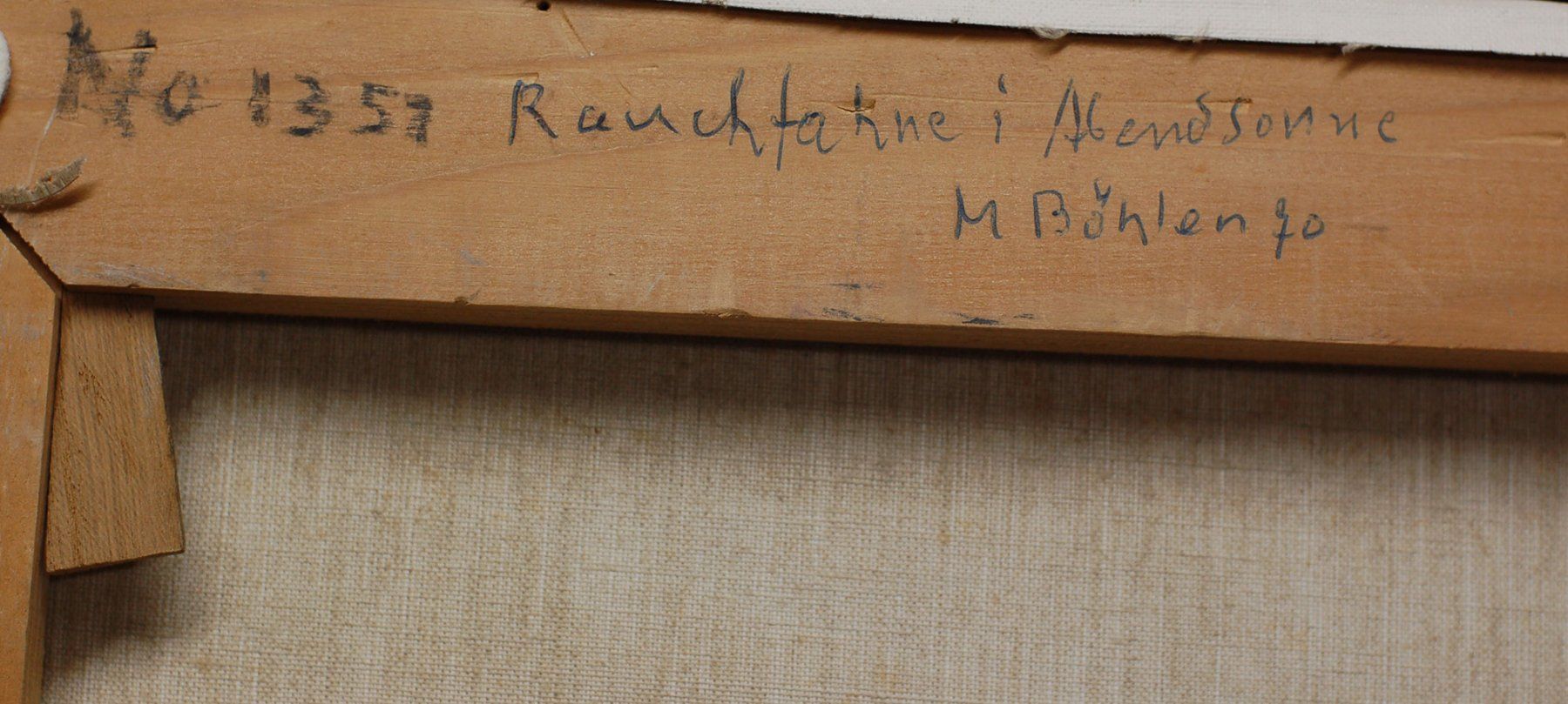 Gemälde: Rauchfahne in Abendsonne, 1970  Max Böhlen – Gebraucht aus Baar von Roze1 3