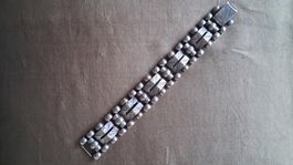 Glederarmband Silber