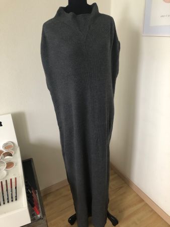 Winter Strickkleid, warm & gemütlich, Grösse 46, Grau!