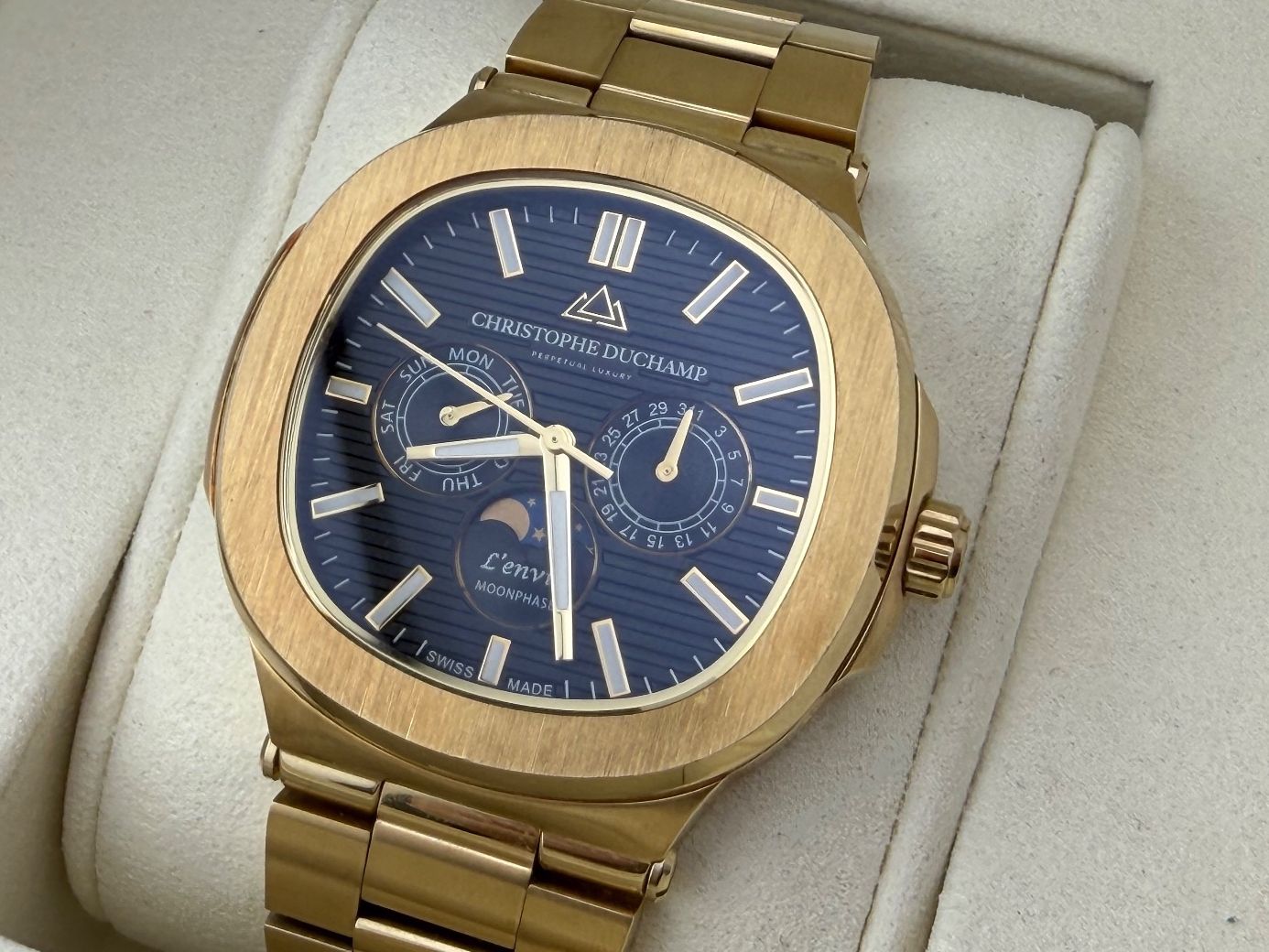 Orologi: Montre Christophe Duchamp Dorée Phase de Lune – Usato da Biel/Bienne venduto da MrP_WatchesBiel