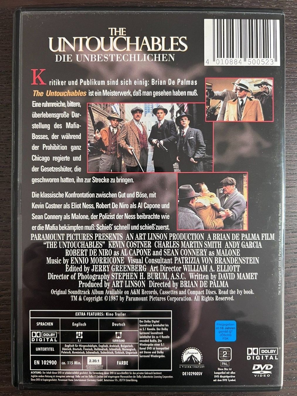 Alle DVDs: The Untouchables – Gebraucht aus Zürich von FilmFreunde 1