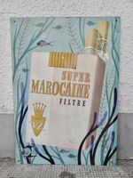 ALTES REKLAME BLECHSCHILD MAROCAINE SUPER FILTRE 1962