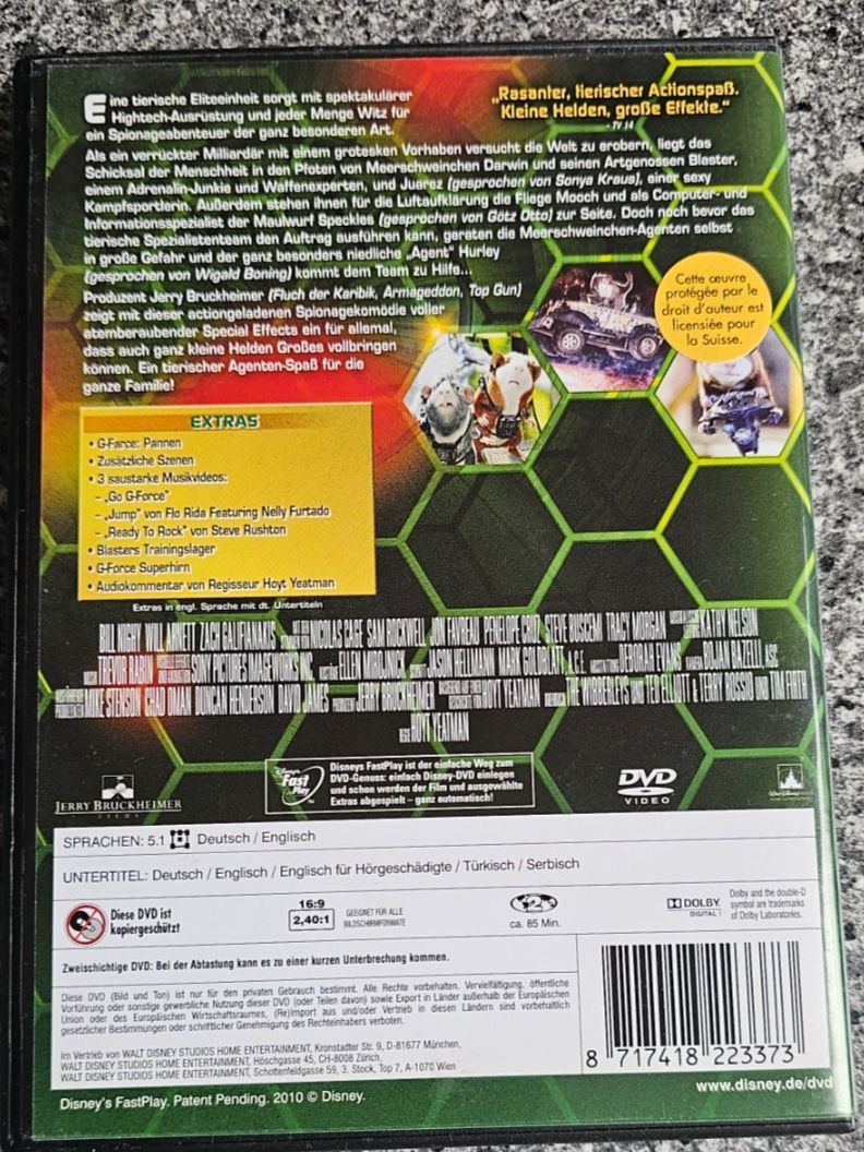 Tous les DVDs: G- FORCE AGENTEN MIT BISS/ DVD – D'occasion à Geuensee par jes_9xyk 1