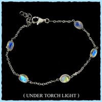 ♛ Mondstein Armband 925 Silber