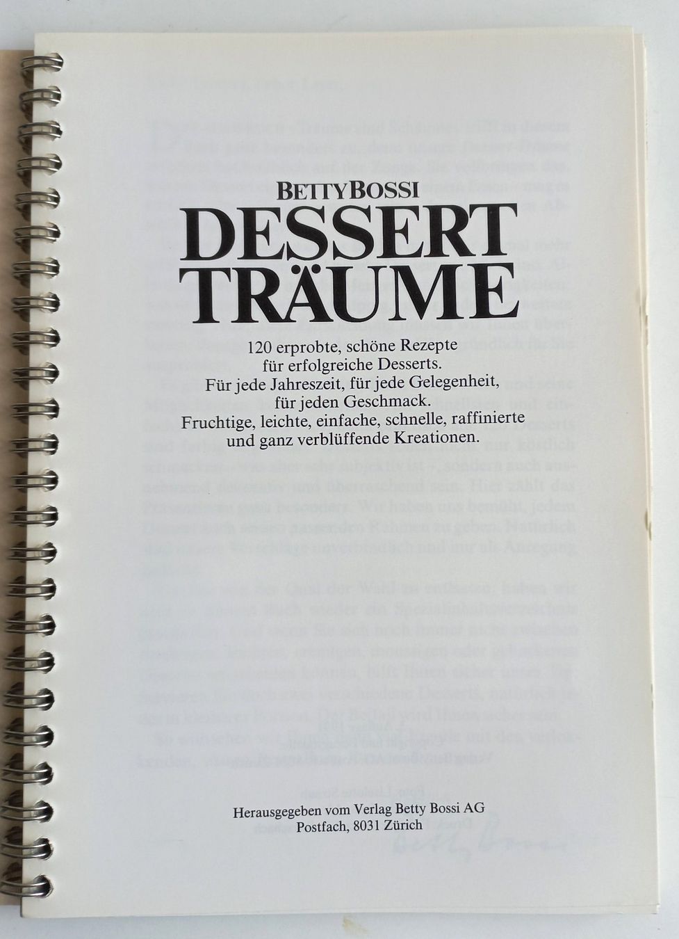 Libri: Betty Bossi - DESSERT TRÄUME – Usato da Wettingen venduto da tonia3 1