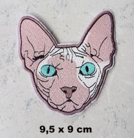 SPHYNX KATZE - Aufnäher - Aufbügler - Stickerei - 9,5x9cm