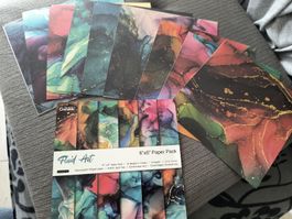 Fluid Art Papier Set, 6x6 Inch, Herbst Bastelspass!