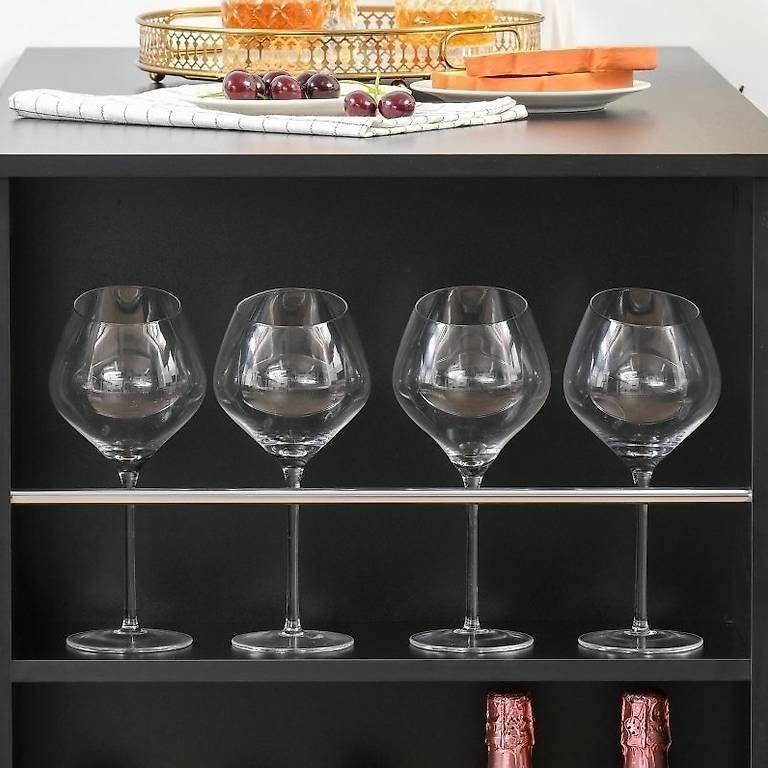 Tavoli: Bartisch Schreibtisch Küchentisch mit 3 Ablagen Schwarz – Nuovo e nell'imballaggio originale da Flawil venduto da vivalacasa 5
