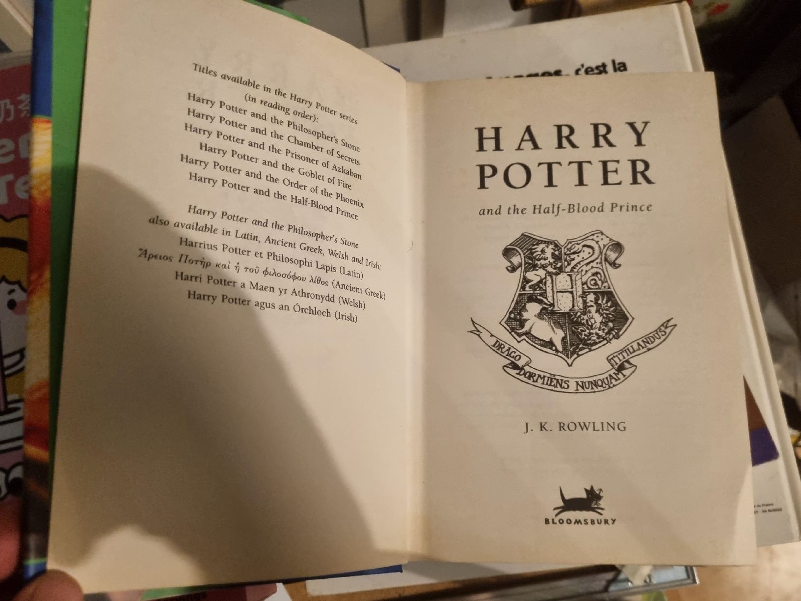Libri: Harry Potter  J.K. Rowling Bloomsbu – Usato da Fribourg venduto da sal_5ln6 6