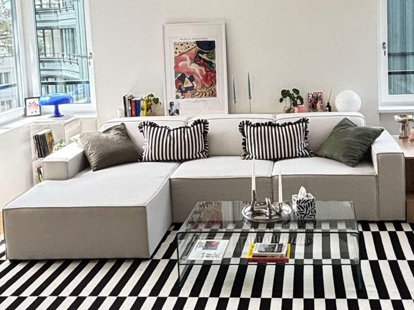 Divani: Modulares Ecksofa (linke Ecke) mit Hocker – Usato da Zürich venduto da Katie8810