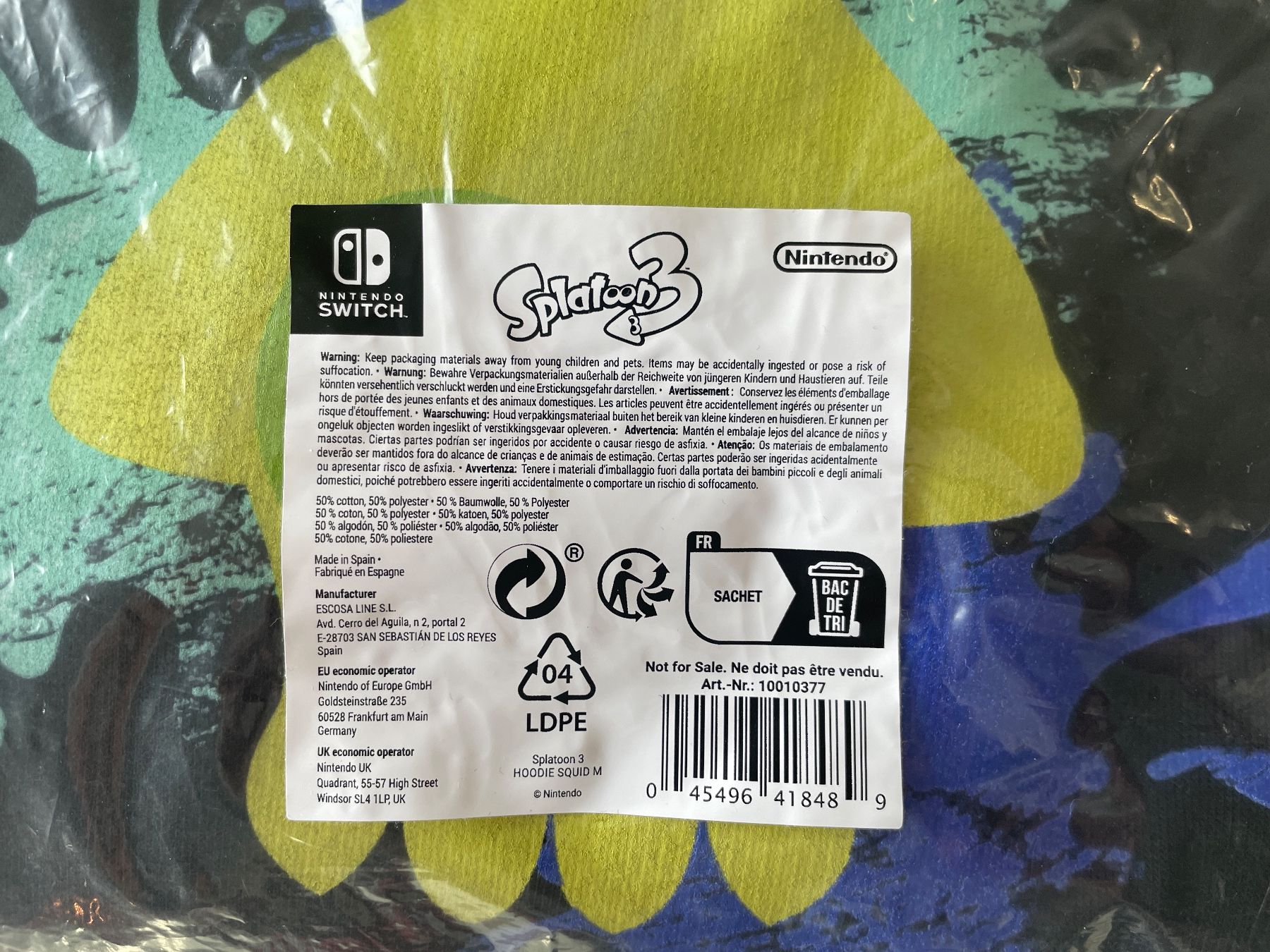 Nintendo Maglioni & Felpe: Nintendo Hoodie Splatoon 3 Gr. M – Nuovo (secondo la descrizione) da Sursee venduto da Schriftgestalter 4