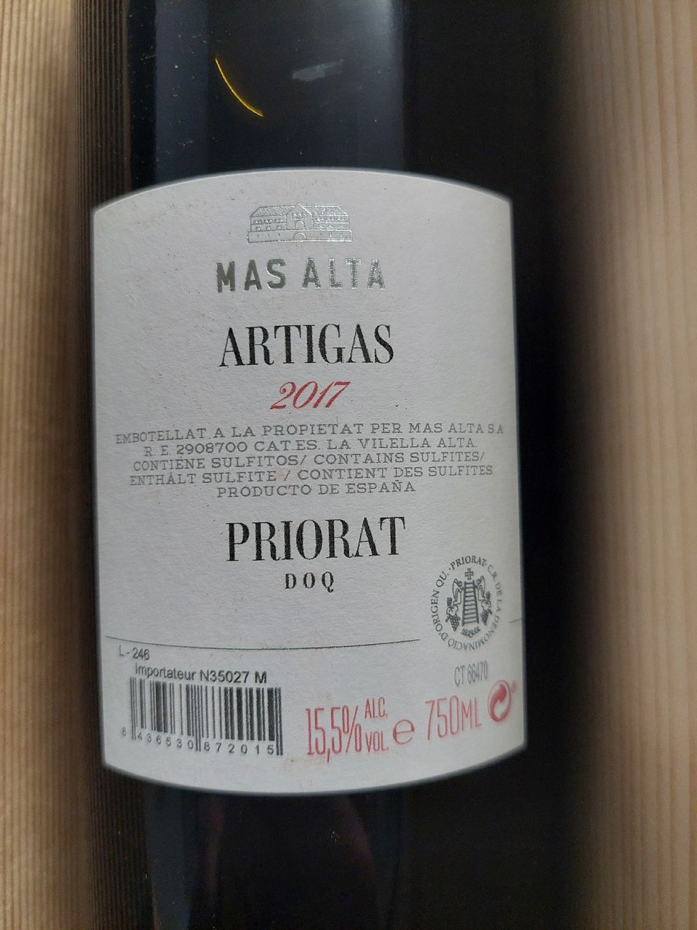 Vino: Vin d'Espagne, Priorat DOC – Nuovo e nell'imballaggio originale da Le Locle venduto da wchs 2