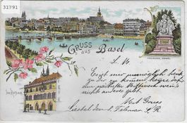 Gruss aus Basel - Litho 1899