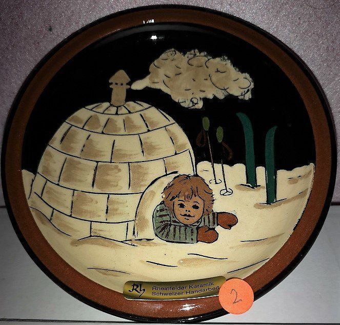 Rheinfelder Keramik Piatti: Wandteller Iglu 2 Rheinfelder Keramik – Nuovo (secondo la descrizione) da Lutzenberg venduto da Truhe