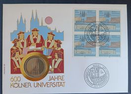 Numisbrief 600 Jahre Kölner Uni mit 5 Mark ab 1 Fr. !!