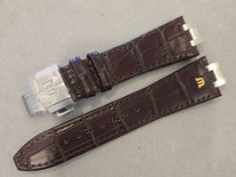 Maurice Lacroix  Lederuhrenband mit Faltschliesse 24mm,
