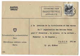 1950 Brief mit Dienstmarke "Officiel" Kat.-Nr. 54 nach Paris