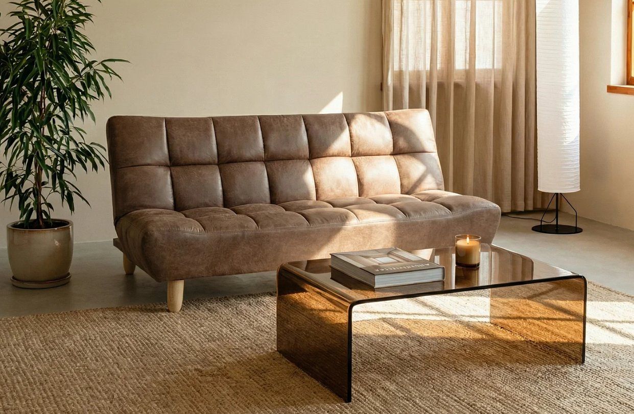 Divani: Schlafsofa Klappsofa 3-Sitzer Microfaser Liege Couch Vintage – Nuovo e nell'imballaggio originale da Wettingen venduto da ray_boccia