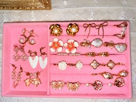 Lot de boucles d'oreilles à perles, neuves