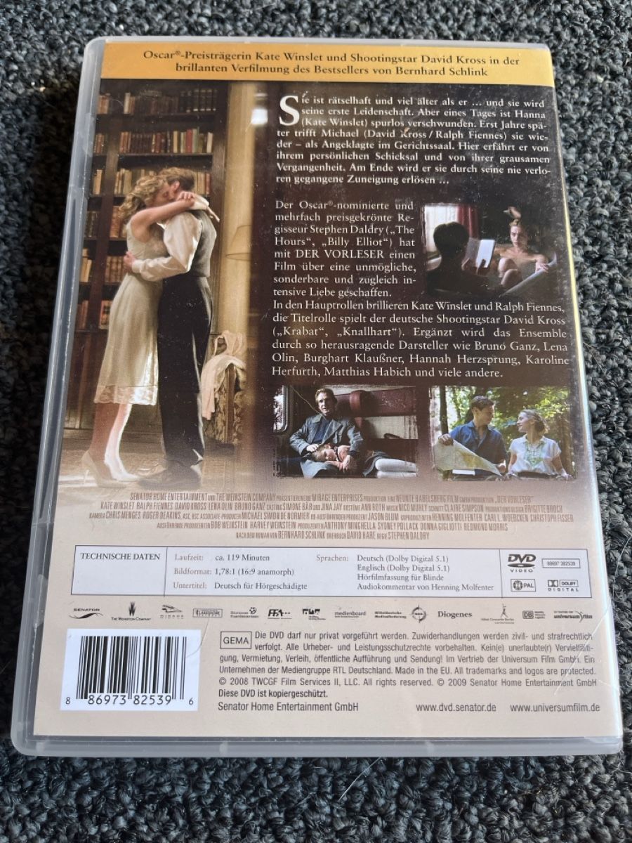 Tous les DVDs: Der Vorleser (21707) – D'occasion à Ruswil par jan_bxl5 1