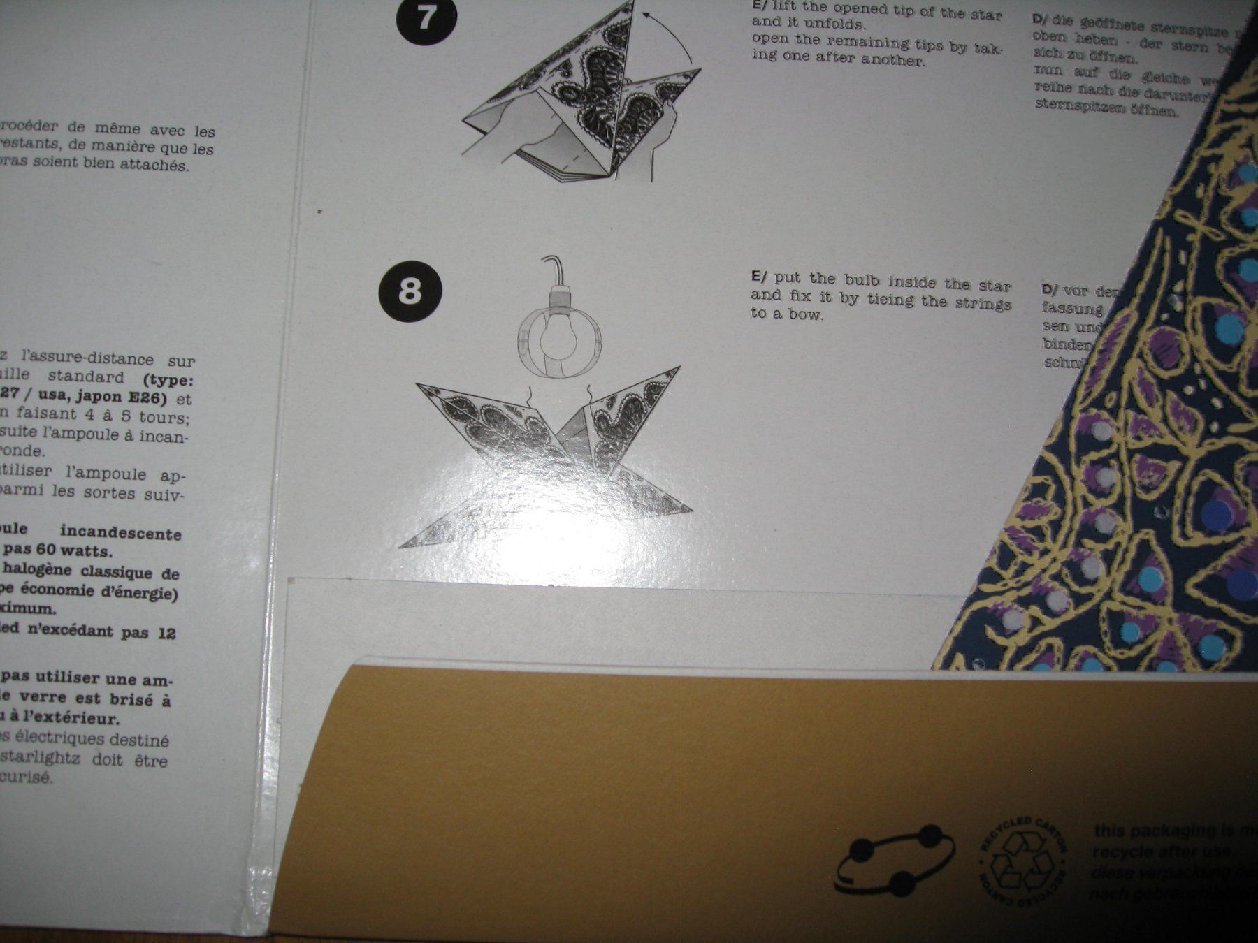 Tutte le decorazioni: starlightz-Papierstern m. schönem Muster – Difettoso da Flüelen venduto da Diversicum-Shop 2