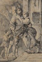 18.Jhrdt - Heinrich A. E. BORNY (1742–1778) - Tusche Arbeit