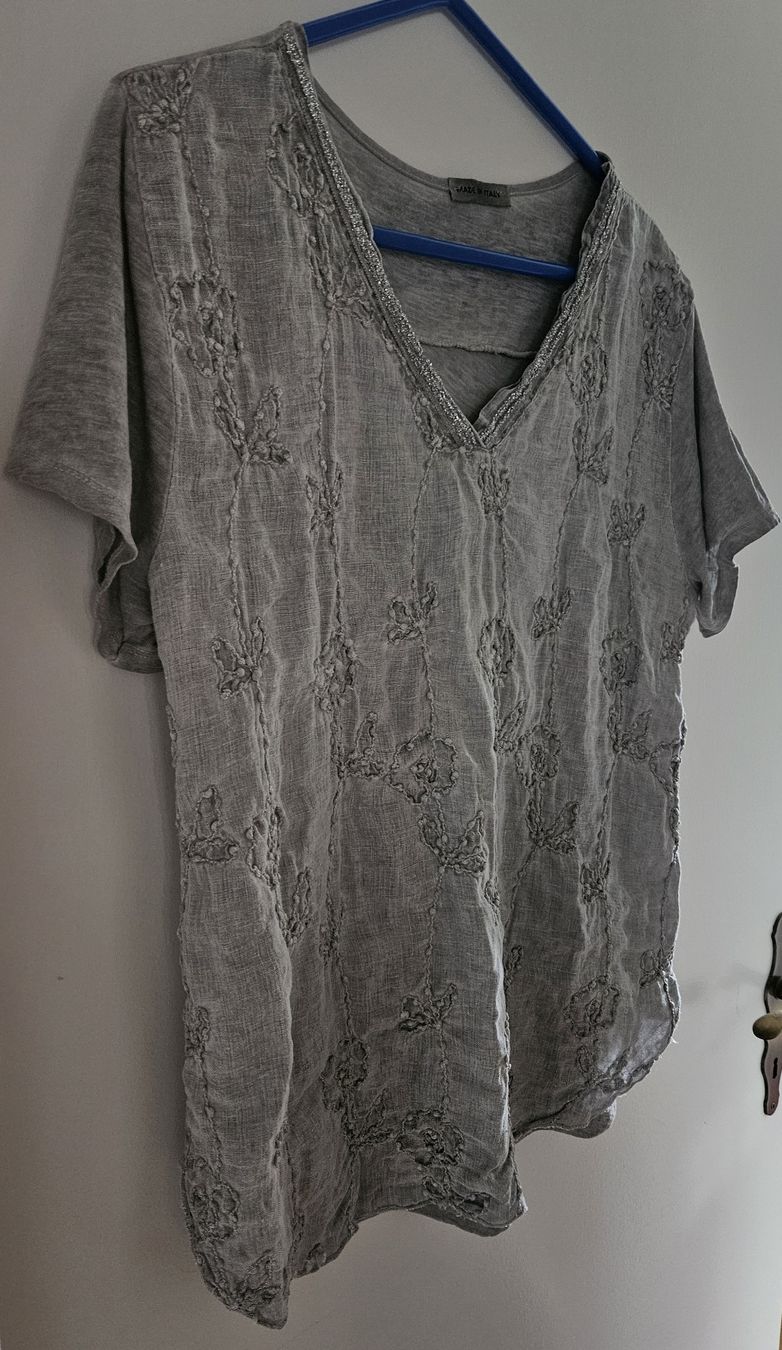T-Shirts: Leinenshirt grau Gr. 40 - Spendenaktion – Neu (gemäss Beschreibung) aus Unterkulm von Beljasch