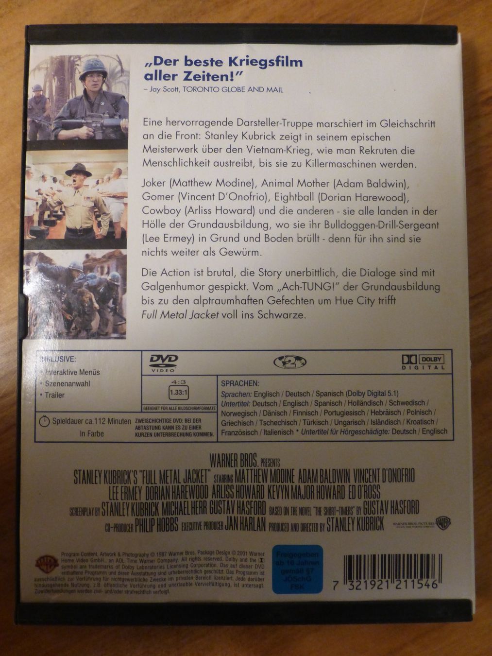 Tutti i DVDs: Full Metal Jacket Stanley Kubrick Collection DVD – Usato da Zumikon venduto da psisound 1