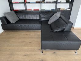 Black Leather Sectional Sofa