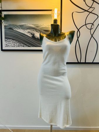 Cremeweisses Strickkleid Grösse S/M Elegant Sommerkleid