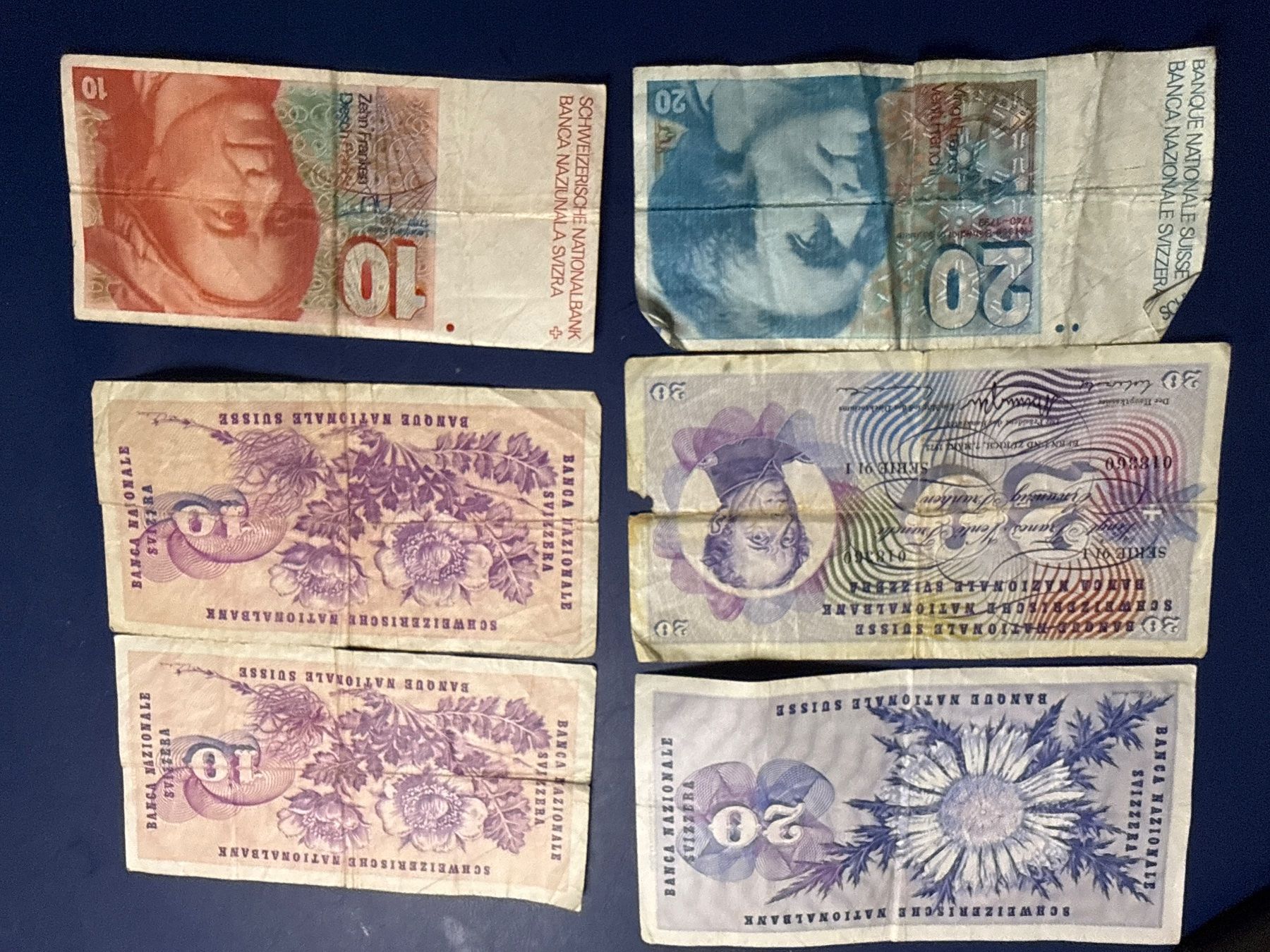Banknoten: 90.- Franken Alte Banknoten – Gebraucht aus Derendingen von iven70 3
