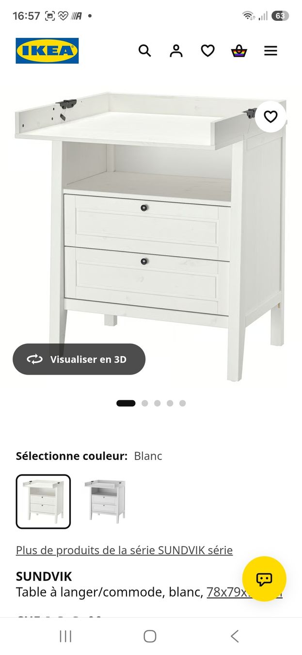 Ikea Fasciatoi & Accessori: table à langer et support jeux – Nuovo (secondo la descrizione) da Brügg BE venduto da Angel2300