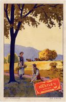 NÉSTLÉ CHOCOLATS AU LAIT - seltene Werbekarte von YENS (VD)